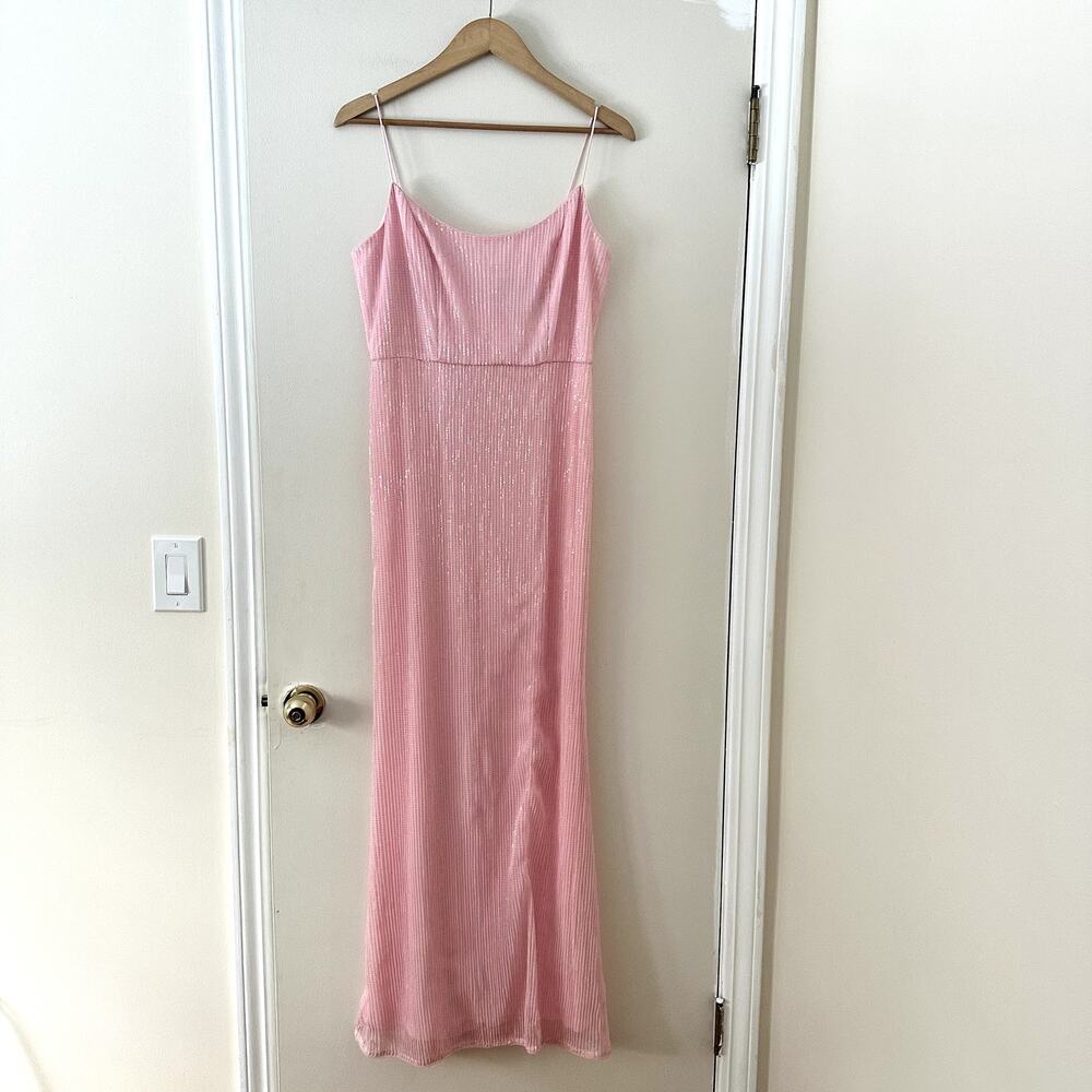 Adrianna Papell Sequin Maxi Dress Sz 8